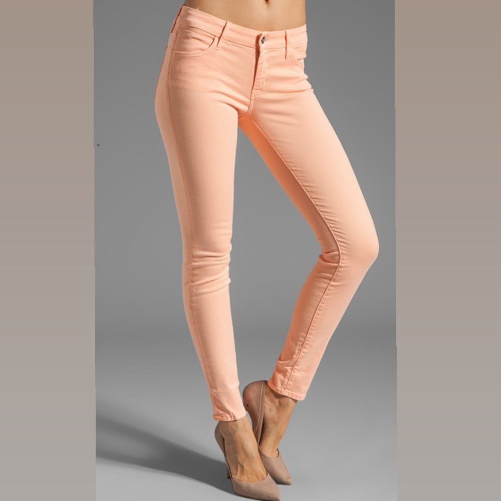 Koral denim pastel peach skinny jeans size 27